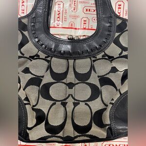 Coach Black and Gray Signature Bag